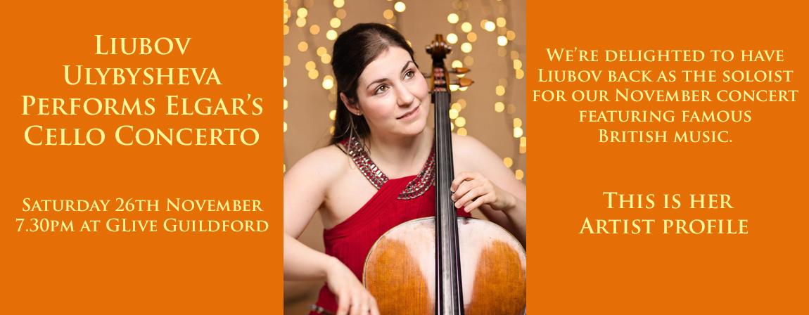 Liubov Ulybysheva performs Elgar's Cello Concerto Liubov Ulybysheva performs Elgar's Cello Concerto